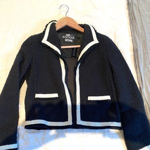 Boutique Moschino Tweed Cropped Jacket